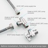 Tecmolog Add On Tee Fitting Stainless Steel Toilet Water Supply