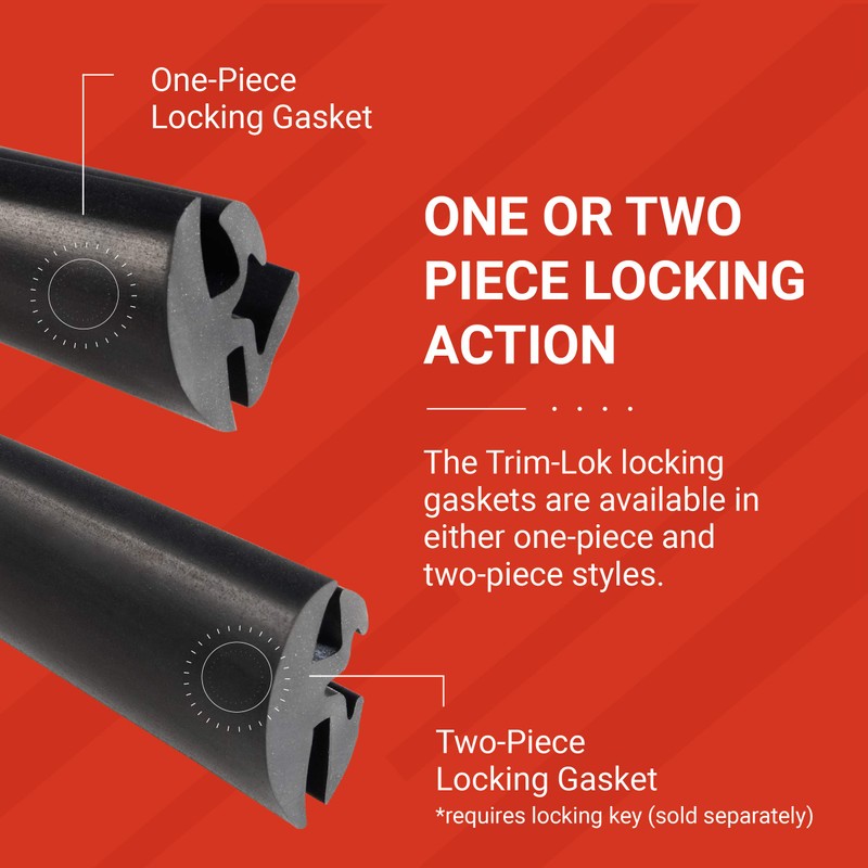 Trim-Lok EPDM Dense Rubber Window Locking Gasket – Fits 1/4”