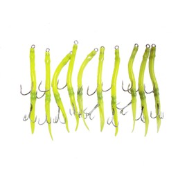 EatMyTackle Classic Tube Lures | 10 Pack Saltwater Fishing Lures (Green)