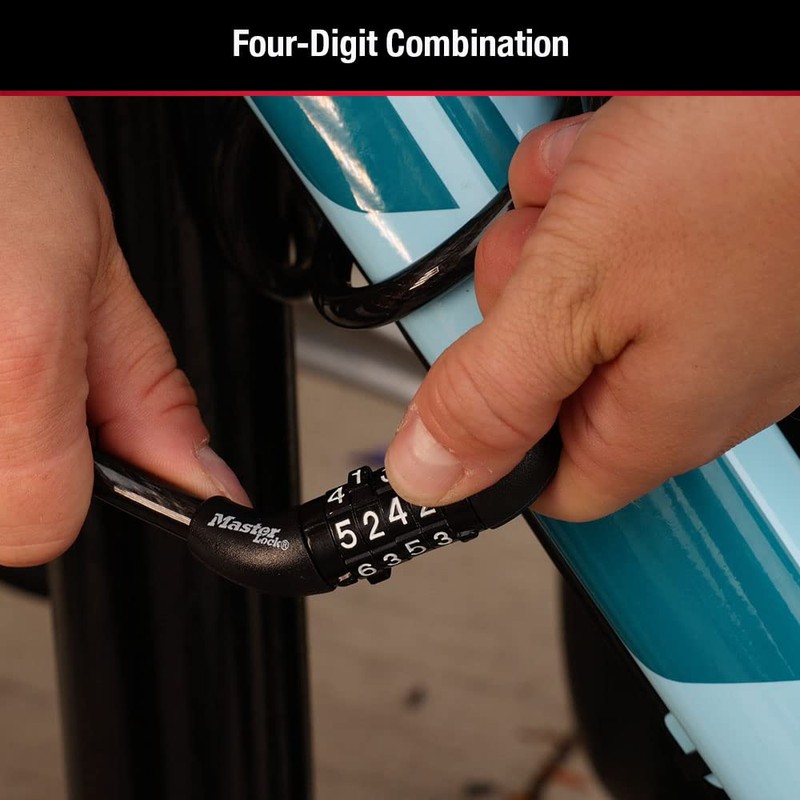 Master Lock Bike Lock Cable, Combination Bicycle Lock, Cable Lock