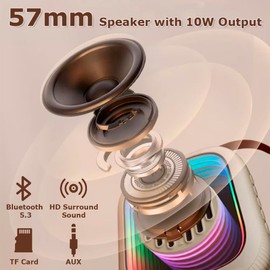 Portable Karaoke Machine with 2 Wireless Microphone,Karaoke Machine for Adults and Kids,Mini Karaoke Machine with 2 Microphone Sleeves,Birthday Gifts for Girls Boys Back to School Gifts(Pink)