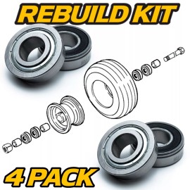 HD Switch 2 Sets - Front Wheel Rebuild Bearings for Dixie Chopper 400438 13x6.5-6 400253