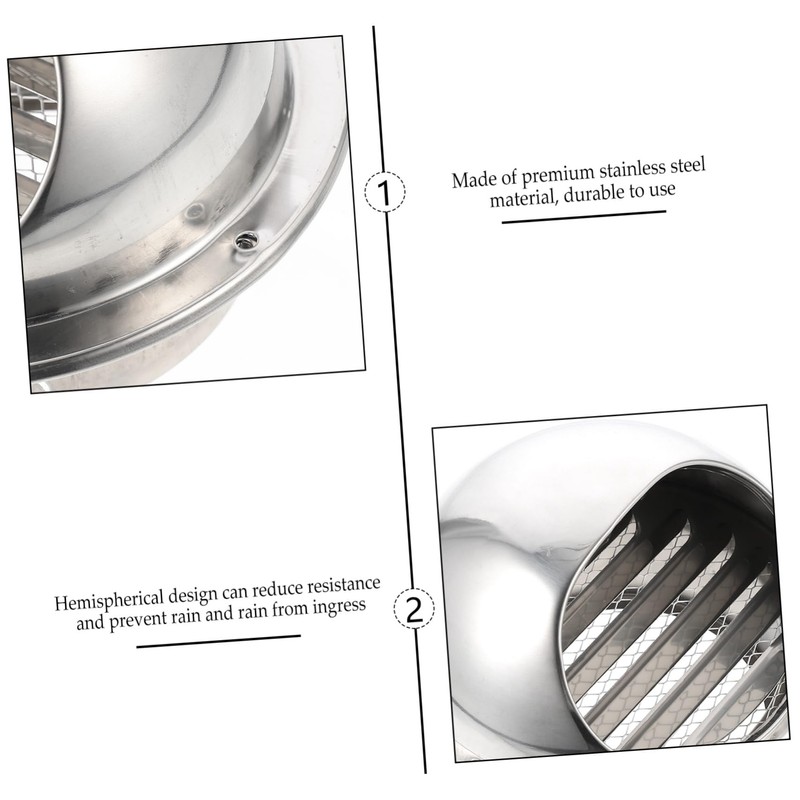 Mikinona Vent Cap Stainless Steel Air Vent Hood Rain Cover
