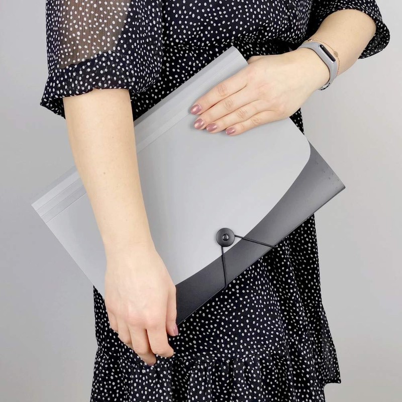 D.RECT Expanding File Folder Expandable Document Folders 12 Compartments A4