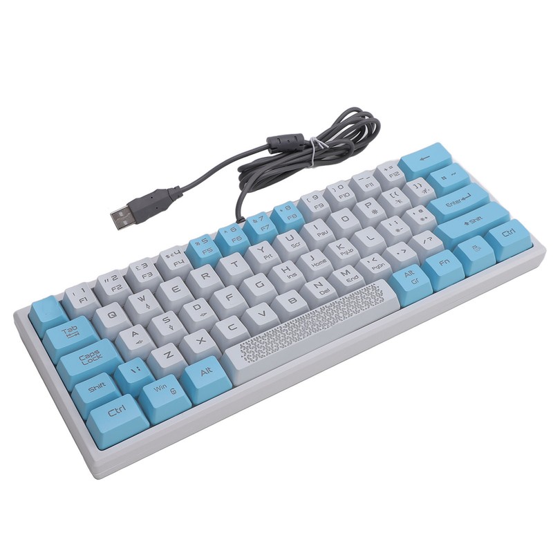 Wired RGB Keyboard Sensitive Operation Quick Response 62 Key White