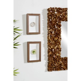 Deco 79 Shadow Box, S/2 8" W, 12" H, Brown