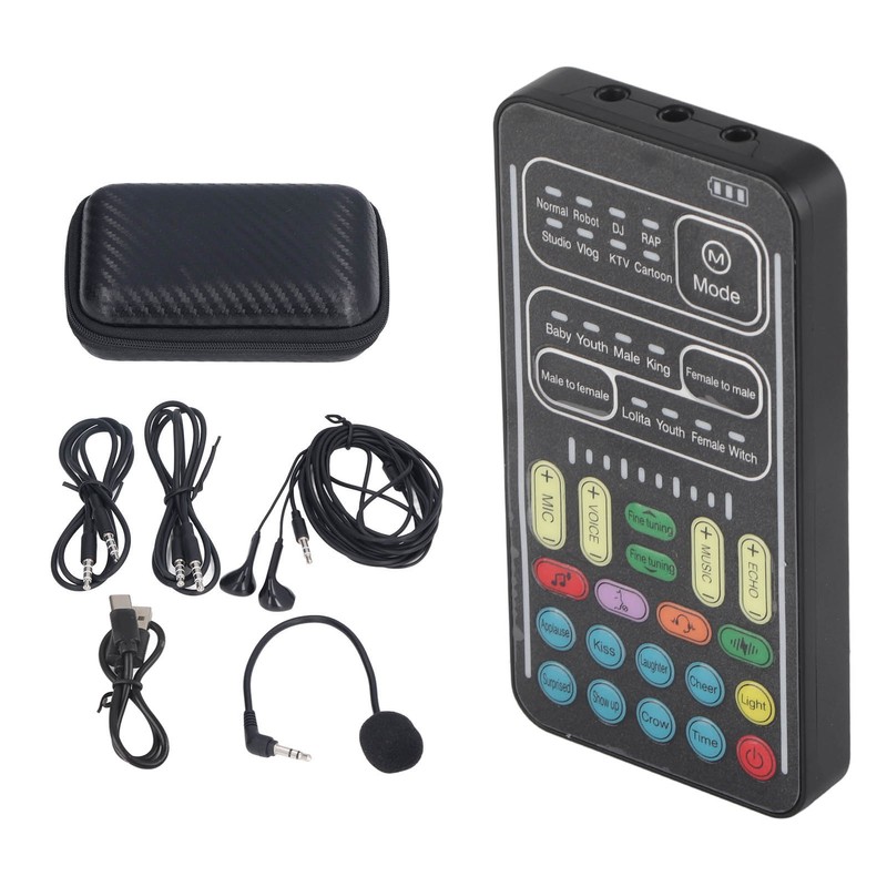 I9 Voice Changer Set Multifunction Portable Recording Mini Sound Card