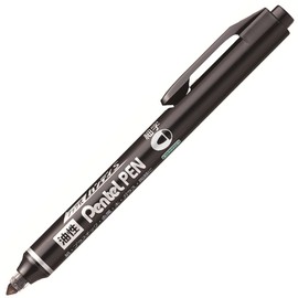 ぺんてる ノック式油性マーカー ハンディS PentelPEN 細字 黒 10本 NXS15-AP