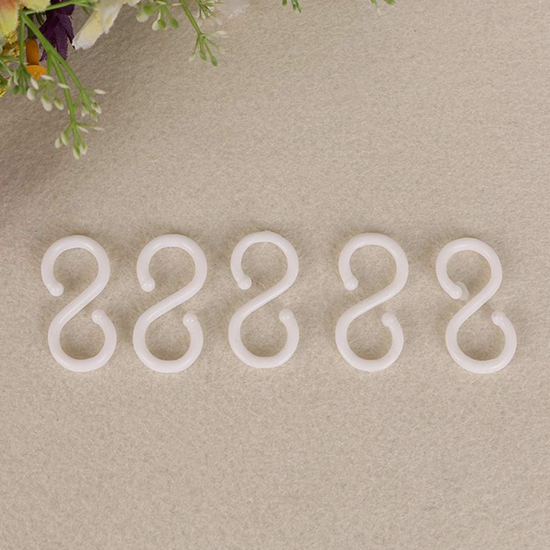 Healifty Plastic S-shaped Hooks Hangers Kitchen Bathroom Spoon Towel Clothes