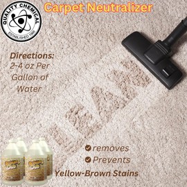 Quality Chemical Brown Out Carpet Stain Remover/Carpet Cleaner Solution for Machine/Carpet Cleaning Solution/Carpet Clean/Rug Cleaner Solution/Carpet Shampoo Cleaner/Rug Shampoo - 128 oz (Pack of 4)