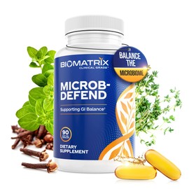 BioMatrix Oil Blend of Thyme, Oregano, Clove, Digestive Supplement for Men and Women, GI Repair Softgels | Microb-Defend (90 Capsules)