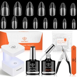 Modelos Kit De Uñas De Gel De Almendra, 510 Uñas Postizas Me