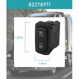 2Pcs Power Door Window Rocker Switch Compatible with Mack Volvo Truck,Replace 82278971,25153005,1MR4323M15,1MR4341AM15,1MR4341BM15,1MR4341M15,L1MR4323M15