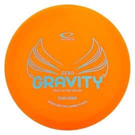 Latitude 64 Zero Gravity Explorer | Slightly Overstable Disc Golf Fairway Driver | Floats in Water | Lightweight & Accurate | Floating Disc Golf Driver | Grippy Base Plastic | 120-130g (Orange)