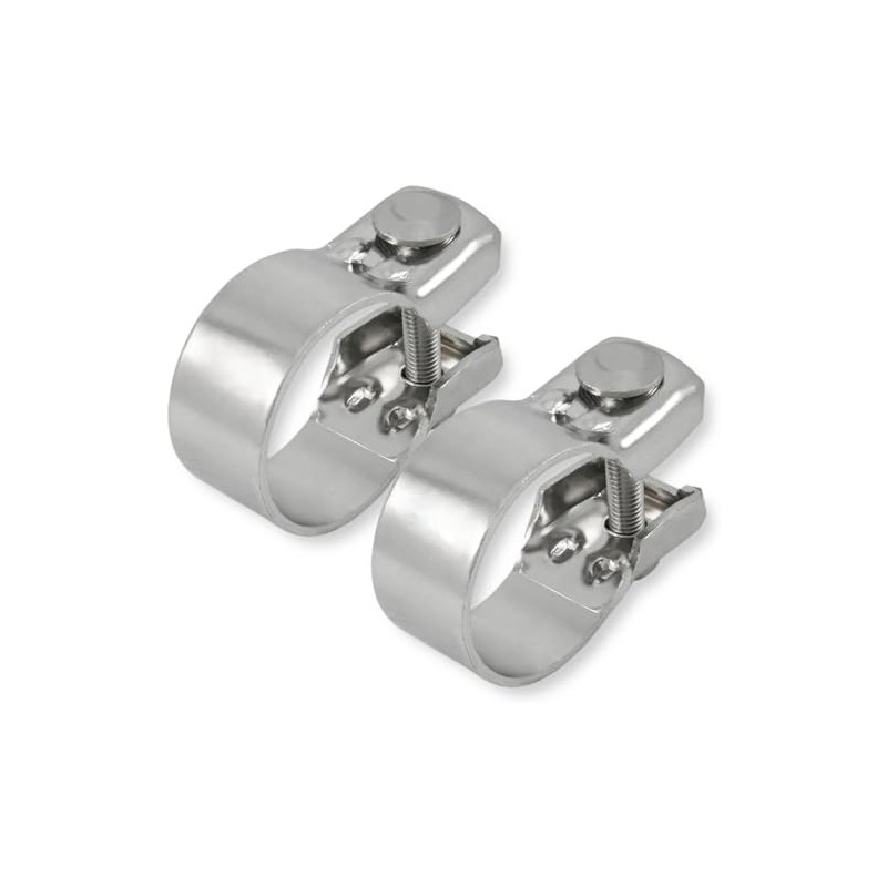 2 x Exhaust Clamps Diameter from 34 to 82 mm