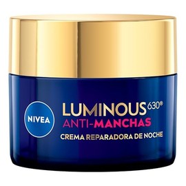 NIVEA Luminous630 Anti-Manchas Crema Reparadora de Noche (50 ml) - Enriquecida con Ácido Hialurónico para una Piel Luminosa sin Manchas por Edad, Sola