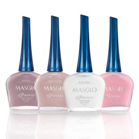 MASGLO Nail Polish Set 4 Beautiful Shades 0.5 Fl Oz 12 Free Non Toxic