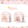 KALEFO 12pcs Princess Party Favor Boxes Pink Castle Pumpkin Carriage
