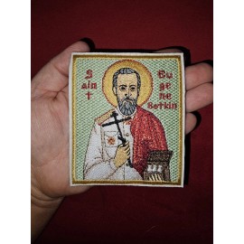 3.35x3.94" Saint Eugene Botkin Orthodox Embroidered Pocket Icon
