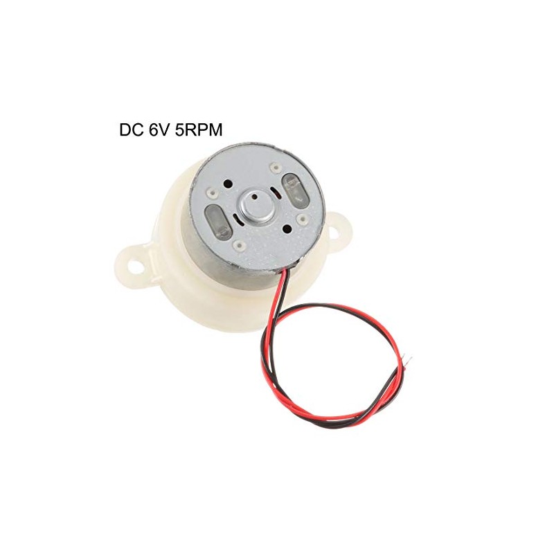 uxcell 2PCS DC 6V 5RPM High Torque Rotary Speed Dual