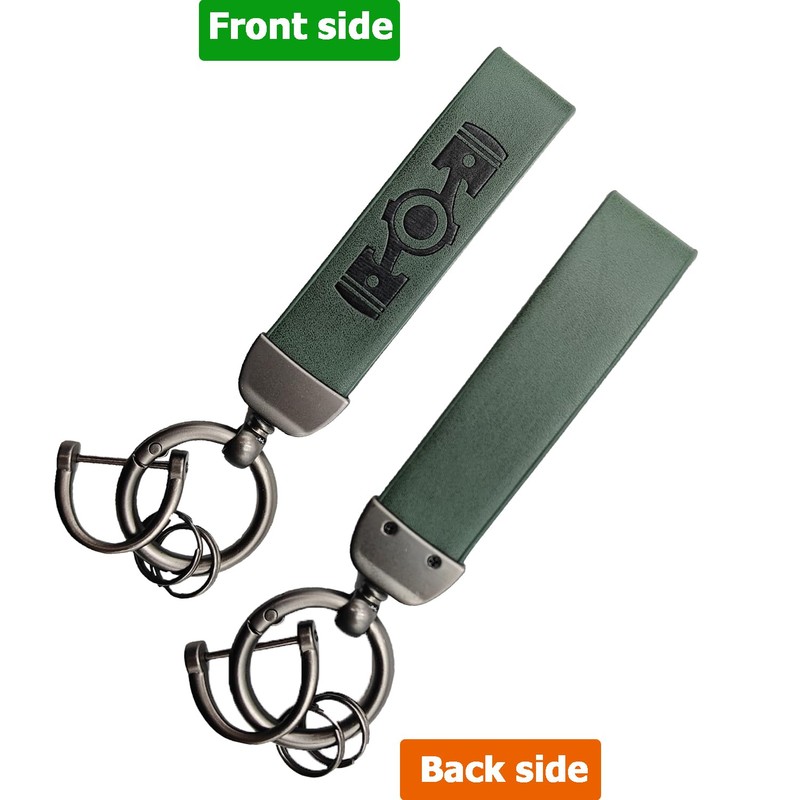 TulinTulin Leather Boxer Engine Keychain Green For Subaru