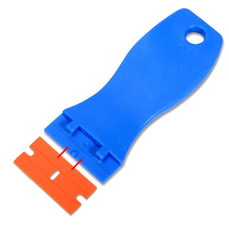 EHDIS 1.5" Plastic Razor Scraper with 10pcs Double Edged Plastic