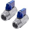 Beduan 1/2" Mini Ball Valve, Stainless Steel Female x Male