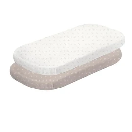 Bubba Blue Organic Cotton Co-Sleeper Fitted Sheets, Chestnut (Pack of 2)