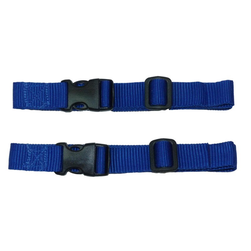 Webbing Strap with Quick Release Buckle, Pack of 2 (Blue,