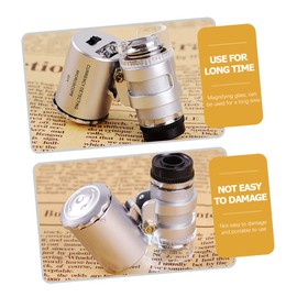 Operitacx Pack of 2 Loop Magnifying Glasses, Coin Magnifier, Jeweler's Magnifier, Foldable Jewellery Magnifier, Eye Loupe, LED Magnifying Glasses, Hand Magnifying Glass, Geobord Jewellery Loop