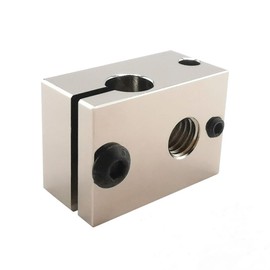 3D Printer Heater Block Compatible for E3D V6 Heater Block, 500℃ High Temperature V6 Copper Heater Block for PT100 Cartridge Sensor Version V6 Hotend/Titan Aero Extruder,Prusa i3 MK3 MK3S Hotend.