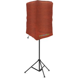 8 Inch PA/DJ Lightweight Powered Speaker Cover Bag in Brown for Stand Mounted Speakers - Over the top fit, Water Resistant (not Waterproof), 50 UV Protection - Check Dimensions before Ordering!