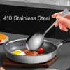 Set of 4 Stainless Steel Spoons, Buffet Spoons, Large Square