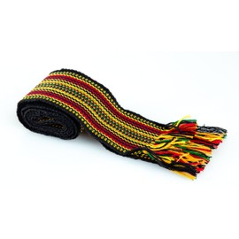 rushnichok Ukrainian hand woven homespun Hutsul Belt Red Yellow Green black KRAYKA for Vyshyvanka