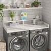 Corbyles 2-Tier Washer Dryer Countertop with 2.75"H Edge Rails, 54"