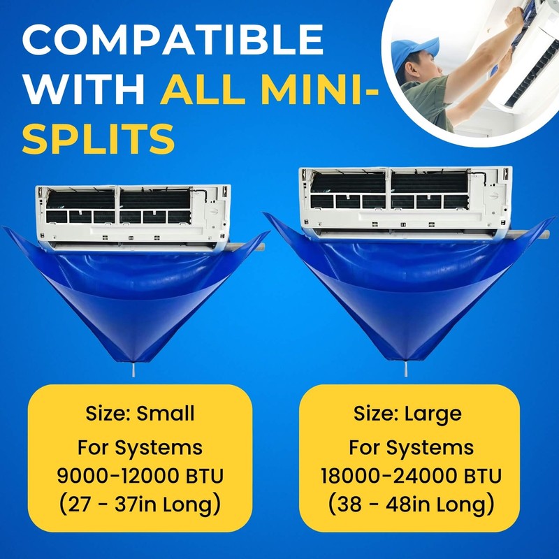 Oiktylr 18pcs Mini Split Cleaning Kit Bag, Waterproof AC Cleaning