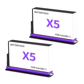 SUGUBU 2 Pack for Insta360 X5 Battery Compatible with Insta360 X5 Cameras Upgrade Battery Rechargeable Capacity 3.89V 2500mAh (2 Batteries)