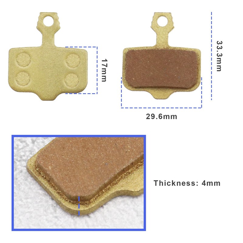 VGOL 2 Pairs Bike Brake Pads Replacement Compatible with Avid