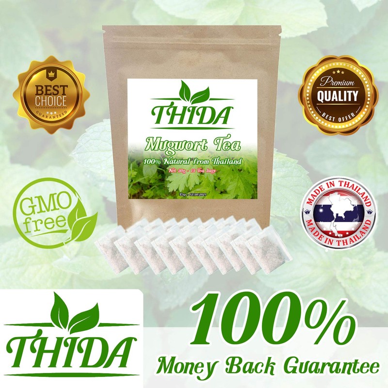 Mugwort Tea 15 Bags | Asian Herb Tea Mugwort Leaves