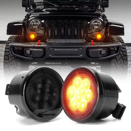 SUP-LIGHT for Jeep Wrangler JK JKU 2007-2018 Front LED Turn Signal Lights Blinkers Parking