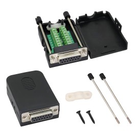 Adaptador Practinet DB15 Hembra VGA Terminal Clemas Negro