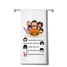 MYSOMY Bob Cartoon TV Show Towels Bob & Linda & Tina & Gene & Louise Gifts Bob Belcher Gifts (MISCHIEVOUS LIKE UK)