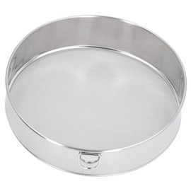 Flour Sifter, 80 Mesh Large Format 304 Stainless Steel Round Flour Sieve Non-Stick Coating Easy to Clean Rustproof and Durable Sieve Fine Mesh for Sugar, Cocoa Powder, Flour