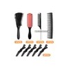 Kit 9pz Peine De Masaje De Pulpo Adecuado Para Cabello
