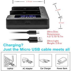 Kastar USB LCD Dual Charger for Canon LP-E6 LP-E6N Battery, Canon LC-E6 LC-E6E Charger and Canon EOS 5DS, EOS 5DS R, EOS 5D Mark II, EOS 5D Mark III, EOS 5D Mark IV, EOS 6D, EOS 6D Mark II, EOS 7D