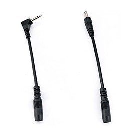 Musiclily Pro Reverse Polarity Converter Cables Straight & Elbow Set for Guitar Effect Pedals