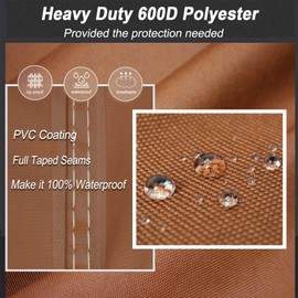 NettyPro Grill Cover for Outdoor Grill 60 inch Waterproof Heavy Duty Gas BBQ Cover for Outside Weber, Char-Broil, Brinkmann, Jenn Air, Nexgrill 3-4 Burners Barbecue, Brown