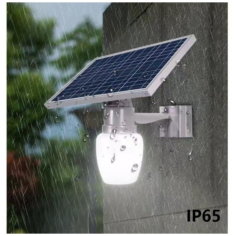 NICELAMPHK Solar Powered LED Post Light, Outdoor Garden Lamp with