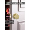 goldenwarm 2 Pack Brushed Gold Passage Door Knobs, Zinc-Alloy Brushed