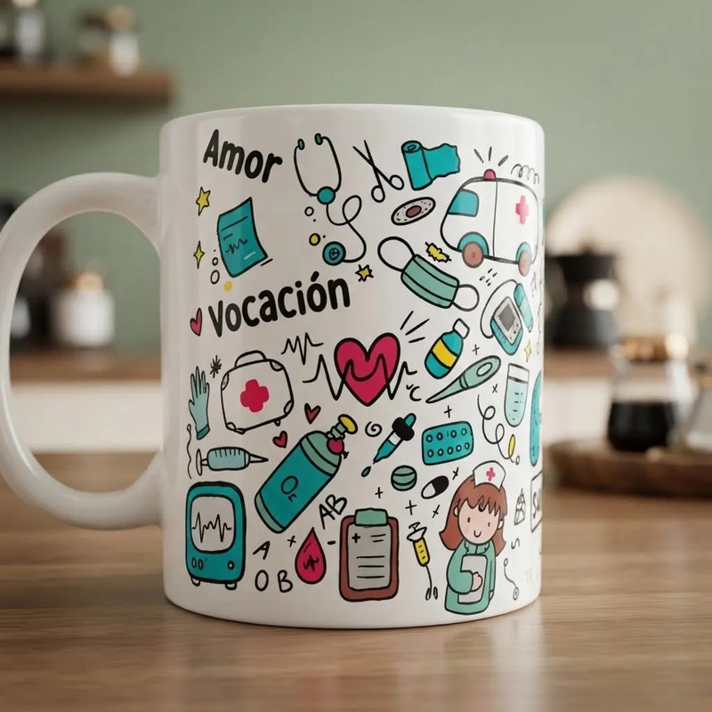 15 Tazas Enfermería Enfermeros Punto Zu